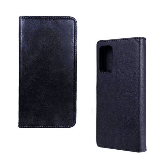 Leather Flip Cover with Internal Pocket for Samsung Galaxy A72 5g Blue